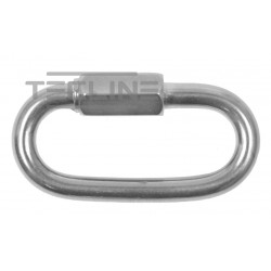 Karabińczyk owal śruba nierdz. 60 mm