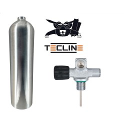 Butla alu Tecline 11,1 L 207bar, z zaworem z możl.rozbudowy
