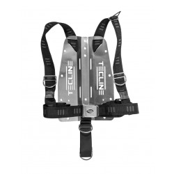 Uprząż Tecline DIR z płytą nierdz.3mm, ruchome D-ringi, taśma miękka "E"