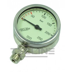 Manometr Tecline 300 bar 52 mm, nikiel