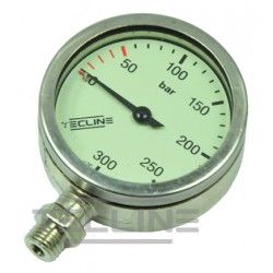 Manometr Tecline 300 bar 63mm, nikiel